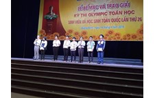Chúc mừng em Phan Việt Hoàng, Học sinh lớp 12A1 - Trường THPT Chuyên - Đại học Vinh đã giành Huy Chương Vàng Olympic Toán học HS, SV toàn quốc năm 2018